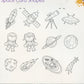 Space Card Shapes - 12pk