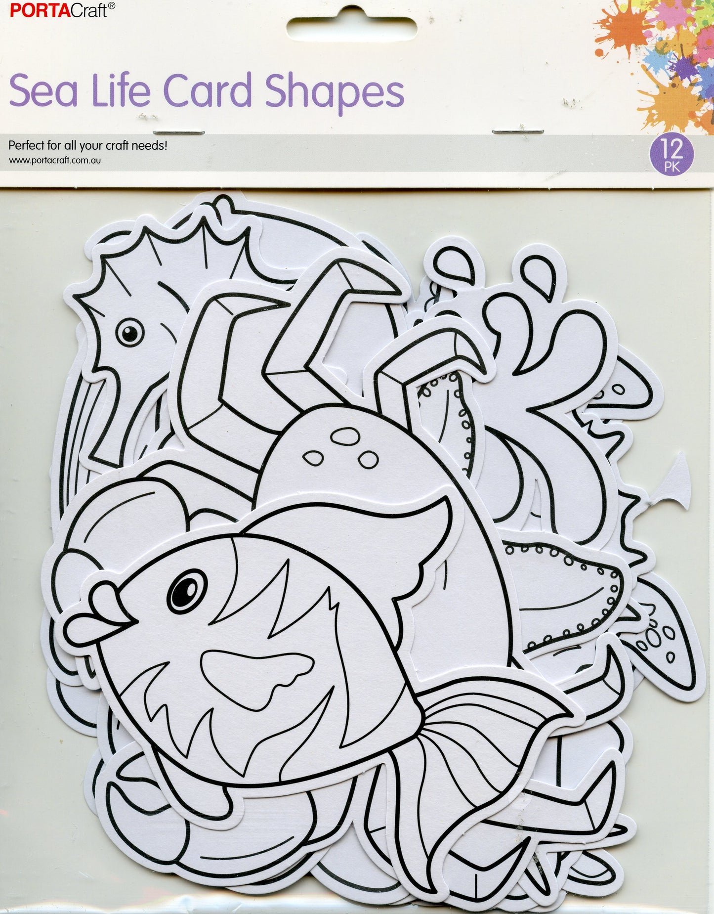 Sea Life Card Shapes - 12pk
