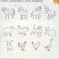 Farm Animals Card Shapes - 12pk