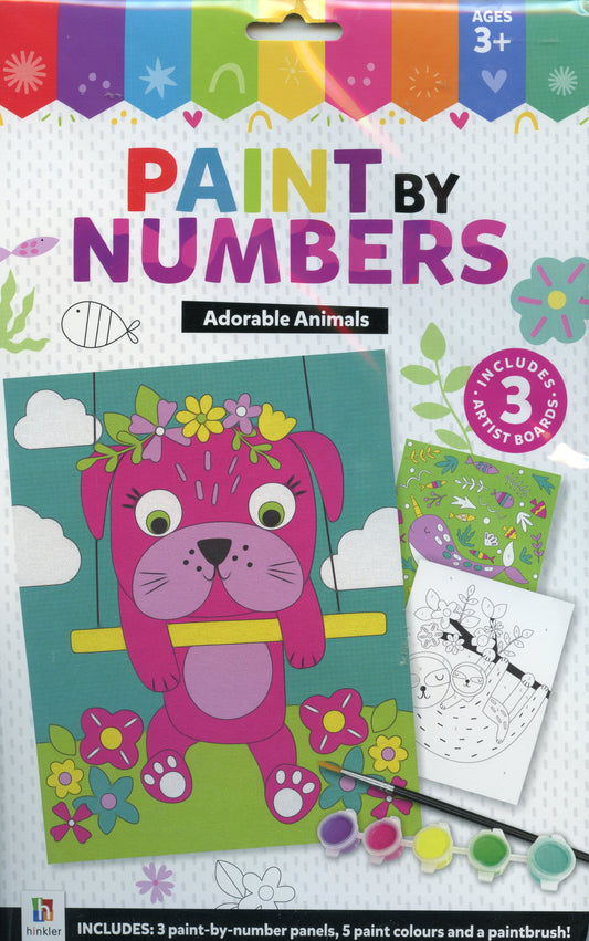 Paint by Numbers - Adorable Animals - 3 Artist Boards