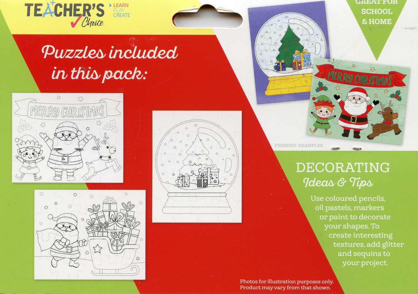 Colour In Christmas Puzzles  - 3 Designs