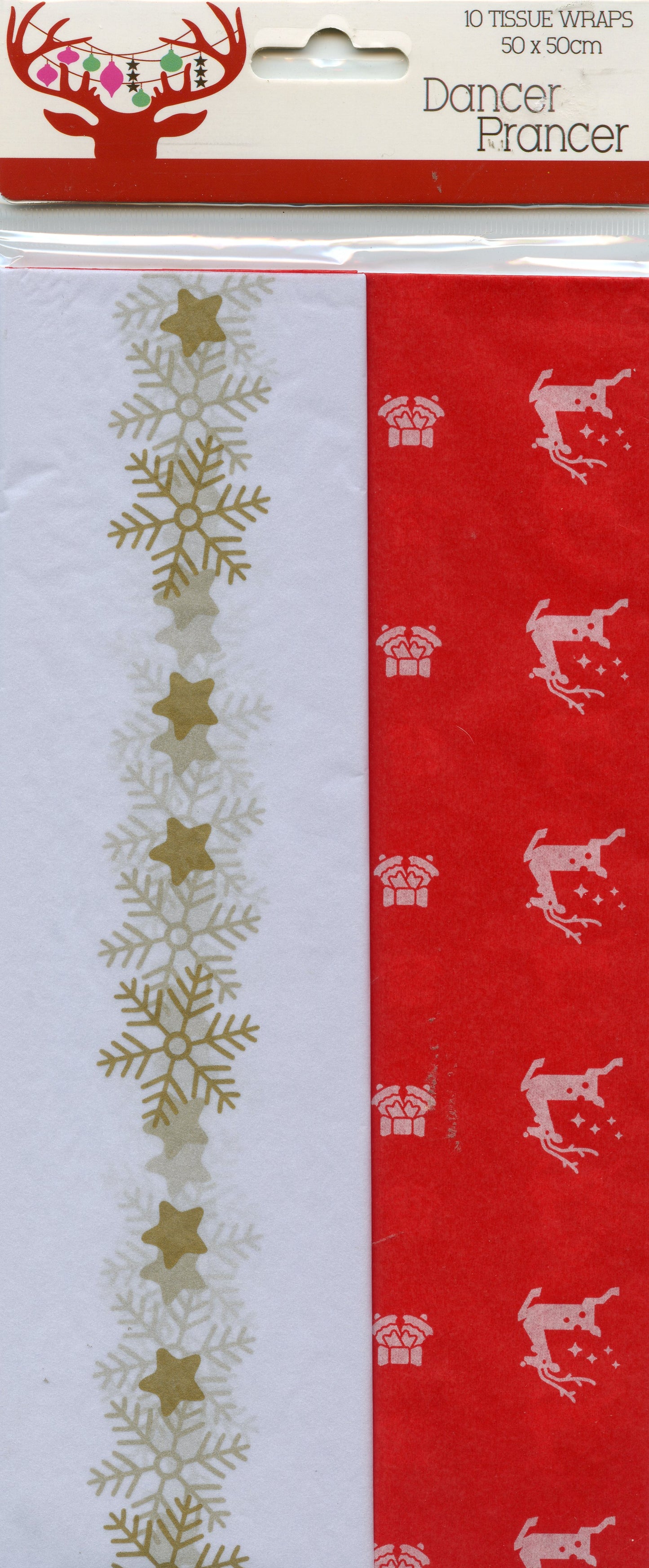 Tissue Paper - 10 Sheets - Christmas Theme - 50cm x 50cm