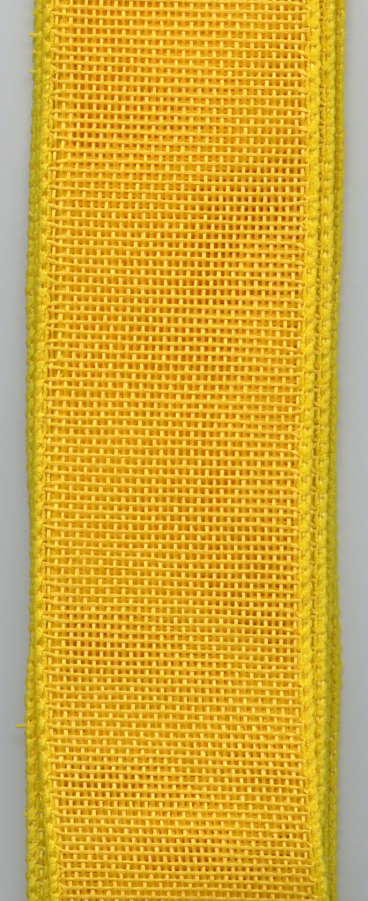 Easter Dreams - Jute Ribbon Wire Edged - Yellow - Approx 4.5cm x 3m