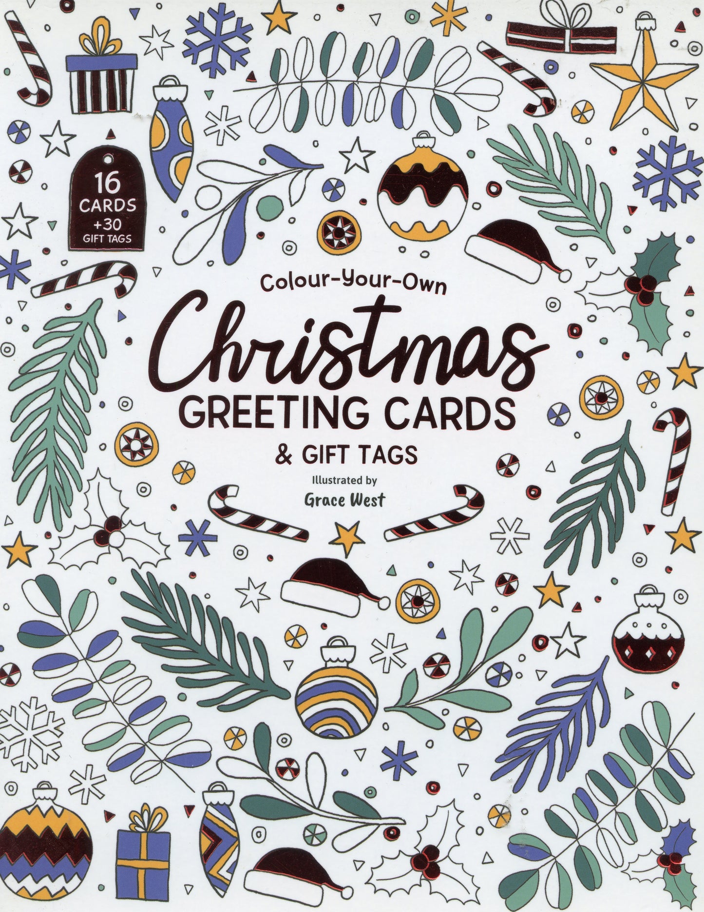 Colour Your Own Christmas Greeting Cards & Gift Tags