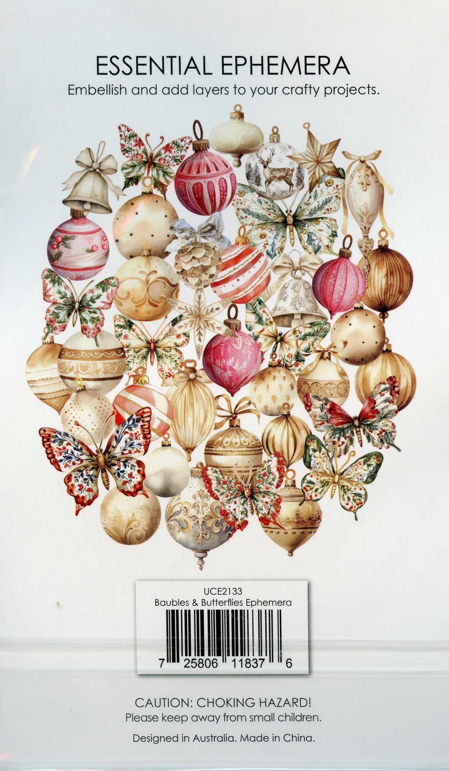 Creative Cut Outs - Baubles & Butterflies Ephemera