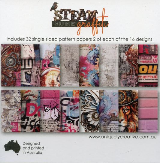 Steam Punk Graffiti - 6x6 Collection Paper Pack - 32 Pattern Papers