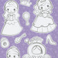 DIY -Colour In Stickers -Princess/Mermaids/Unicorns/Llamas -4 Sheets