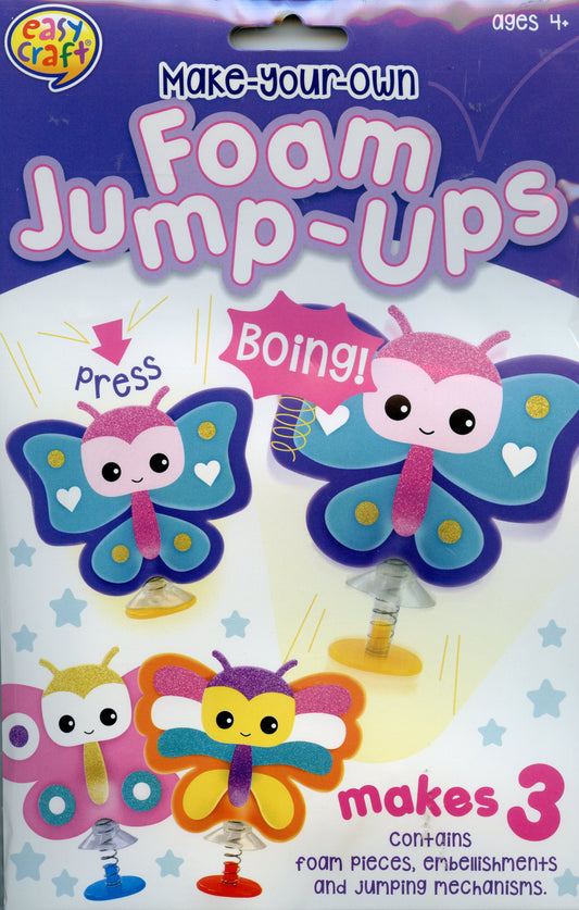 Make Your Own - Foam Jump-Ups - Butterflies - Makes 3 - Peel and Stick