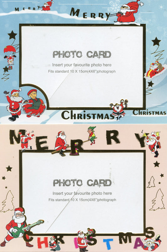 Christmas Photo Frame Cards - 2 Designs - 8pk #1AA