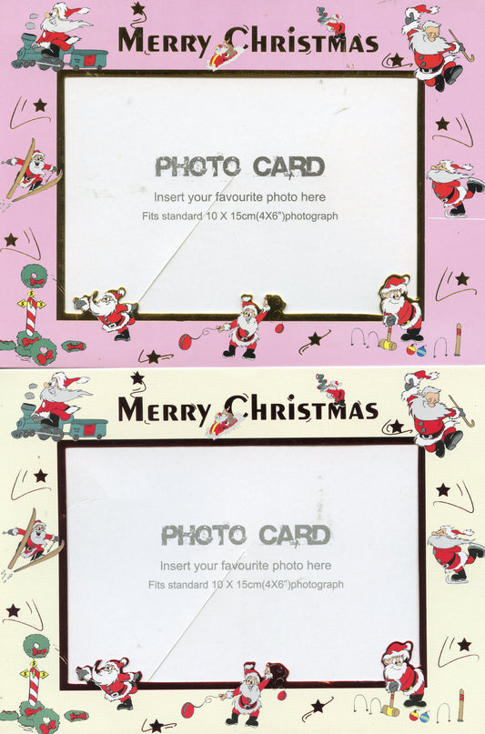 Christmas Photo Frame Cards - 2 Designs - 8pk - Pack #1BB