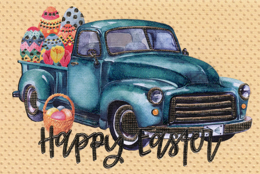 Koala Collection - Happy Easter Greeting Card - Truck/Eggs with envelope