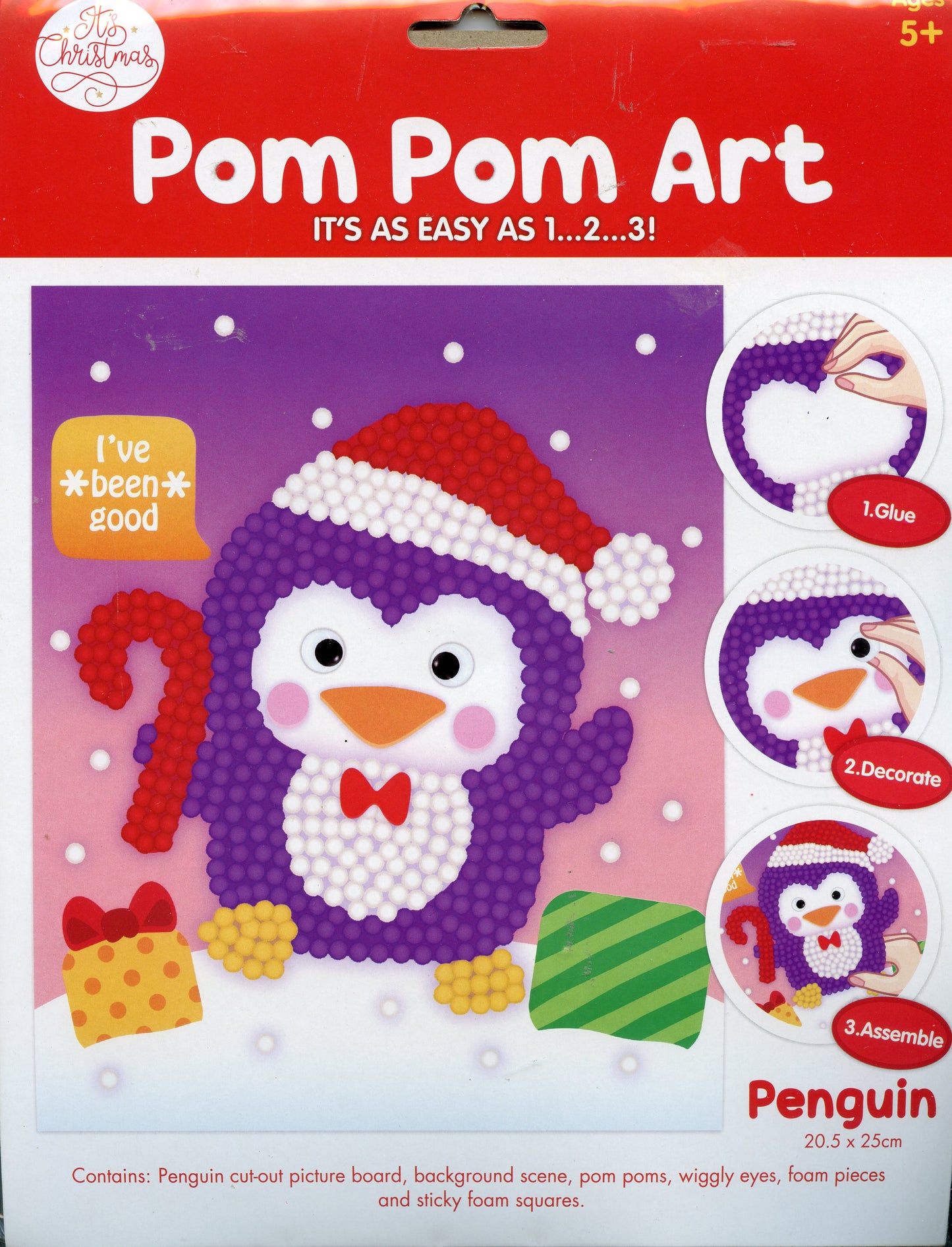 Pom Pom Art - Penguin - 20.5 x 25cm