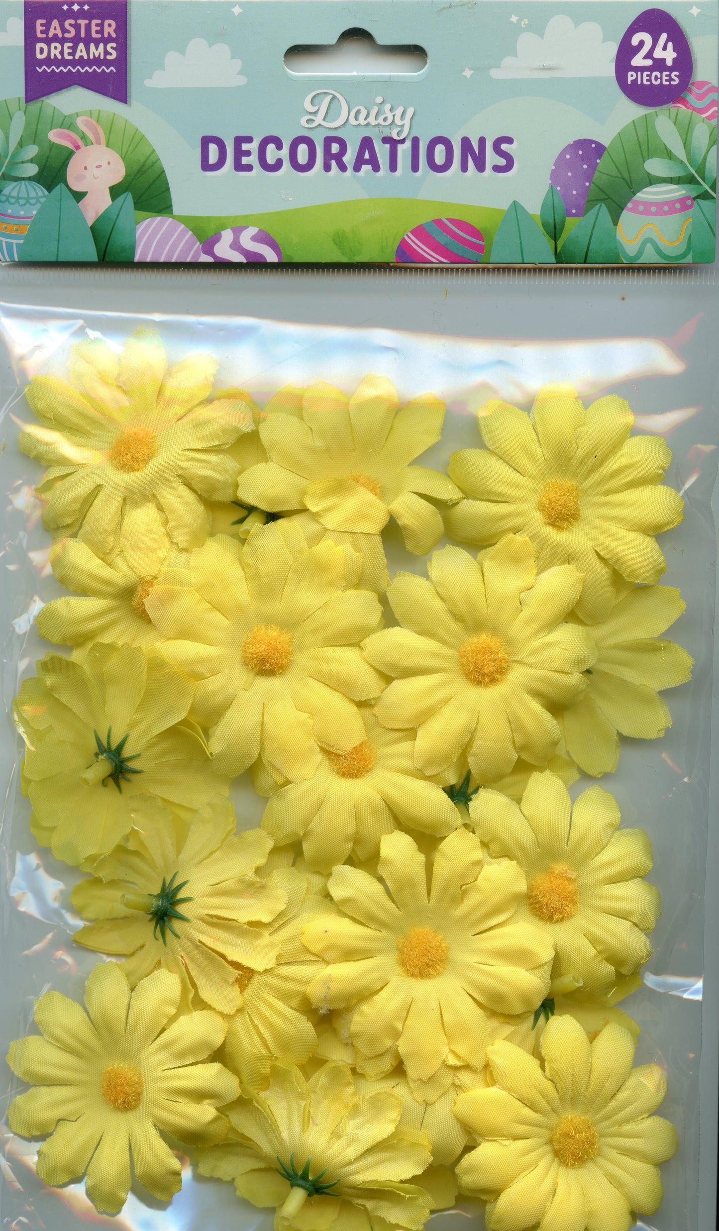 Easter Dreams - Daisy Decorations - Yellow - 50mm - 24pcs