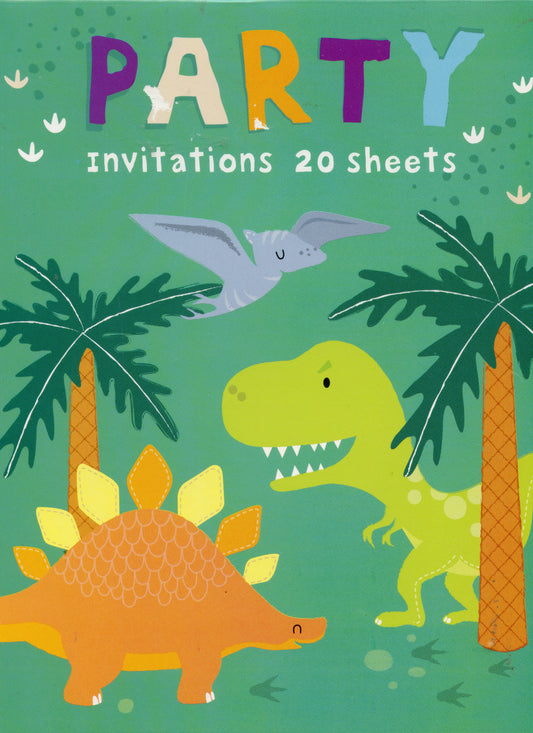 Dinosaurs Theme Party Invitations - 20 Sheets