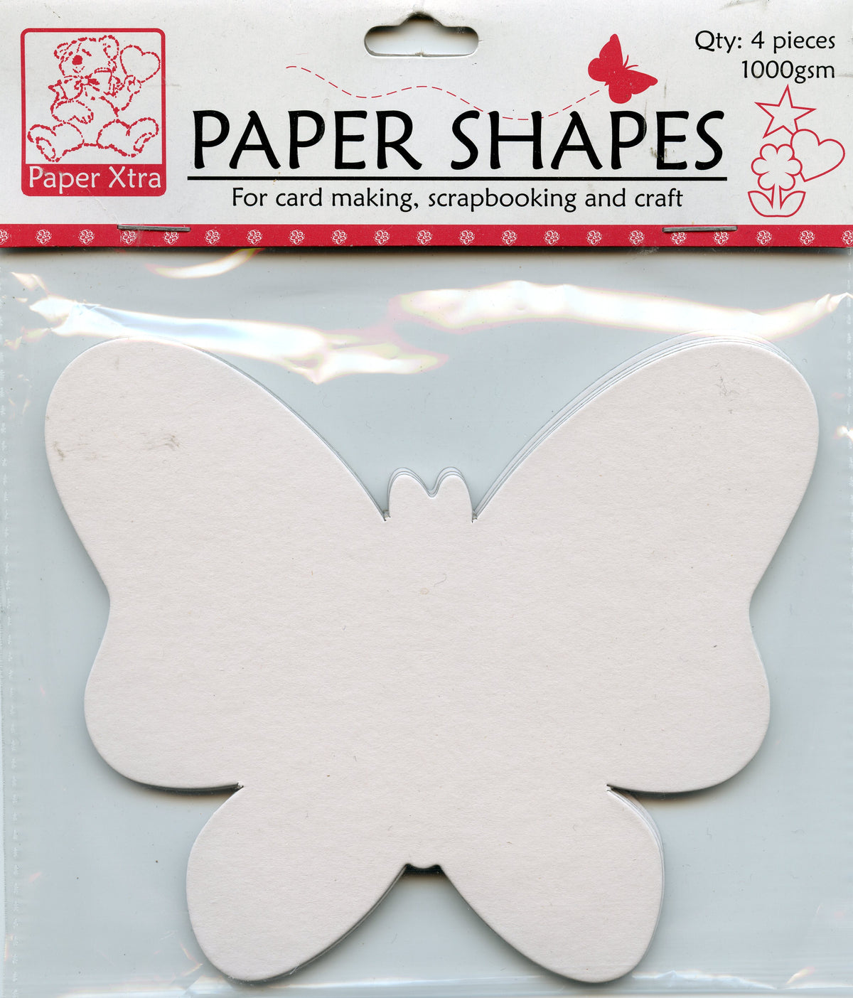 Paper Cut Out Shapes - Butterfly - 4 Pack