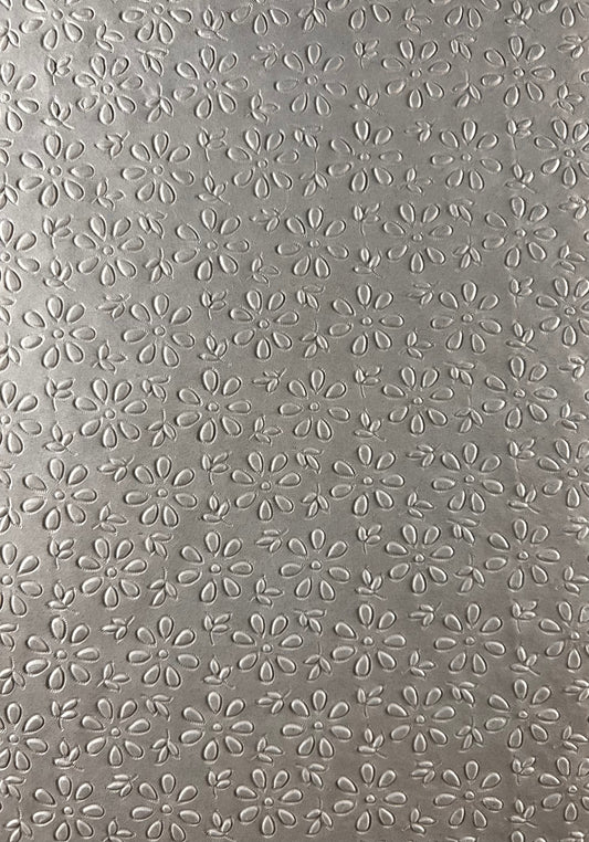 Specialty Paper 1 x  A4 Embossed Daisy - Light Grey