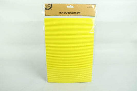 Corrugated A4 Card - Yellow - Pack of 6