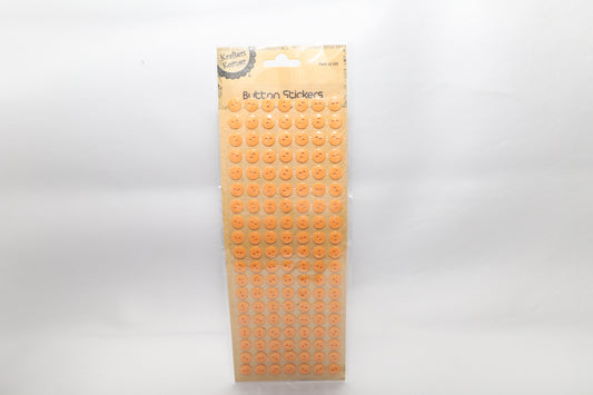 Craft Button Stickers 133 pc - Orange