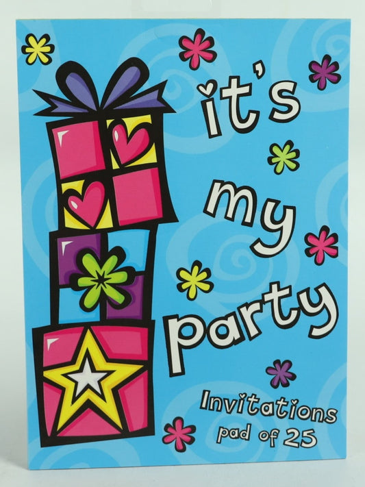 Birthday Party Invitations - Present Theme - Pad of 25
