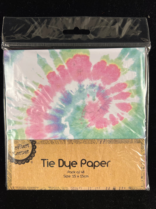 Tie Dye Paper - 15 x 15 cm - 48 pk