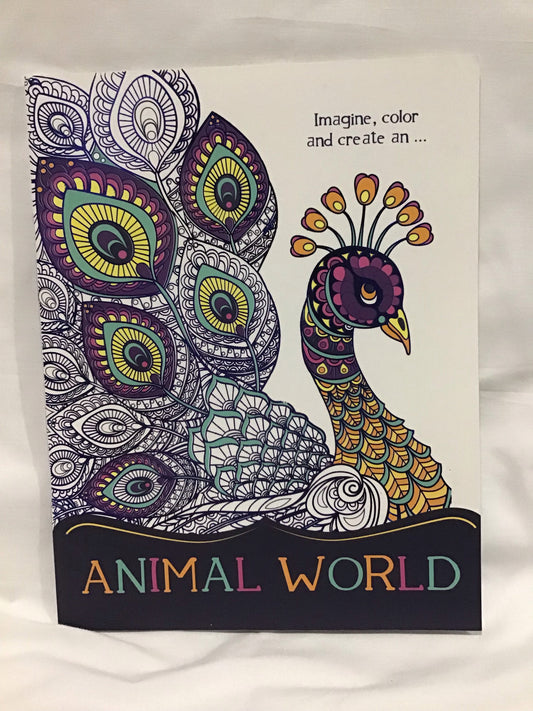 Colouring Book - Animal World - 32 pages to colour