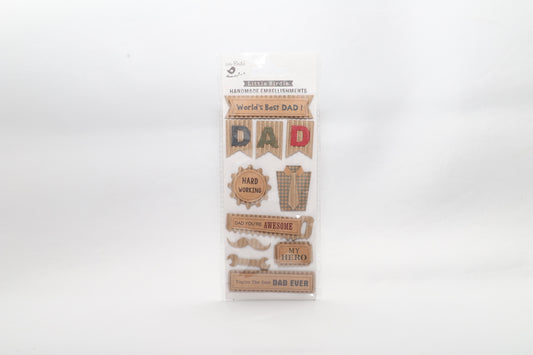 Little Birdie Handmade Embellishments Dads The Best Corrugated Expressions 11pc