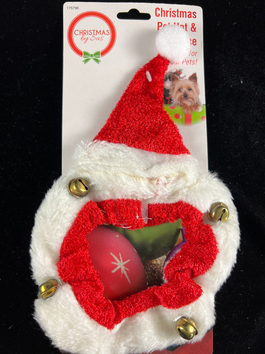 Christmas Pet Hat and Necklace