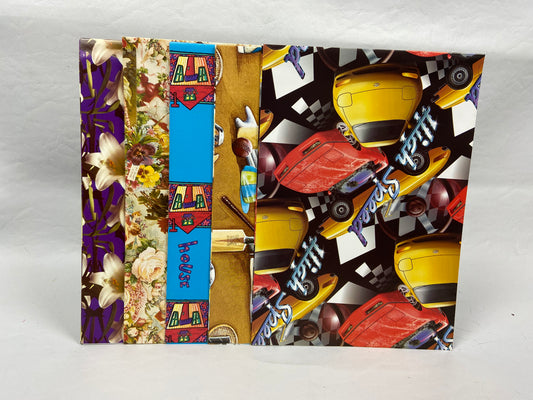 5 x Wrapping Paper 50cm x 70cm - Assorted Designs in picture - Pack #7