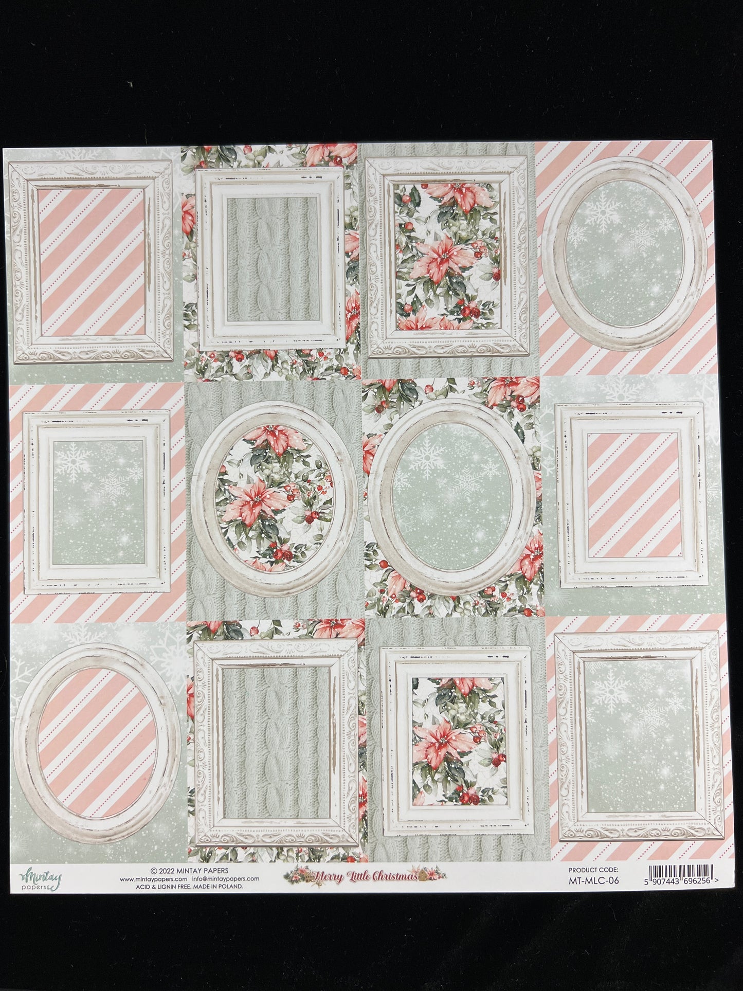 Merry Little Christmas - 1x Double sided sheet - 30.5 x 30.5cm