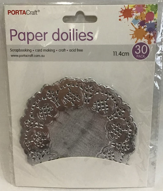 Silver Paper Doilies - 30 pk