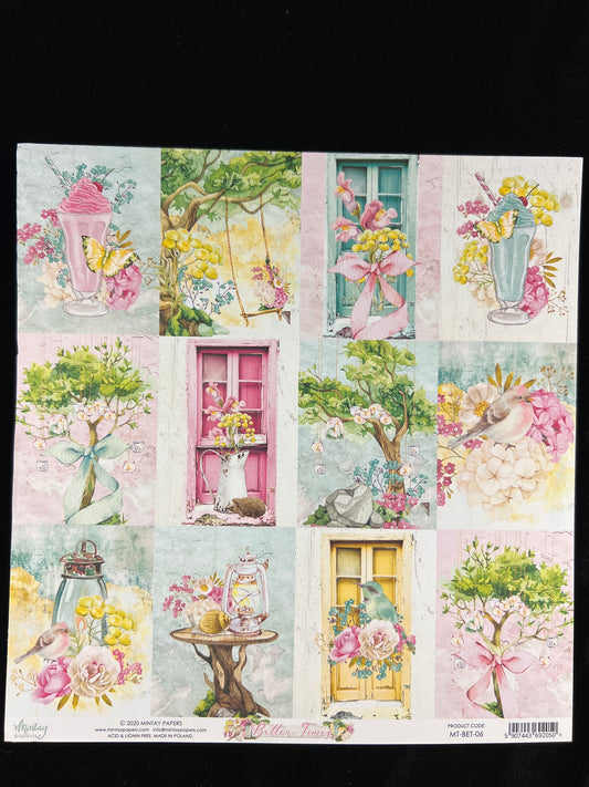Better Times - 1x Double sided sheet - 30.5 x 30.5cm