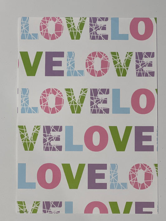 Specialty Paper 3x  A4 Printed Paper - Love
