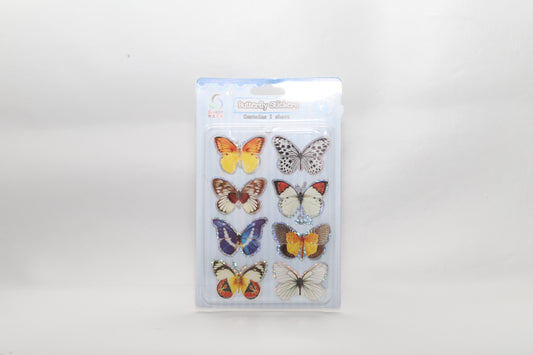 Butterfly Stickers - 3D - Autumn Tones #1 -  8 pack