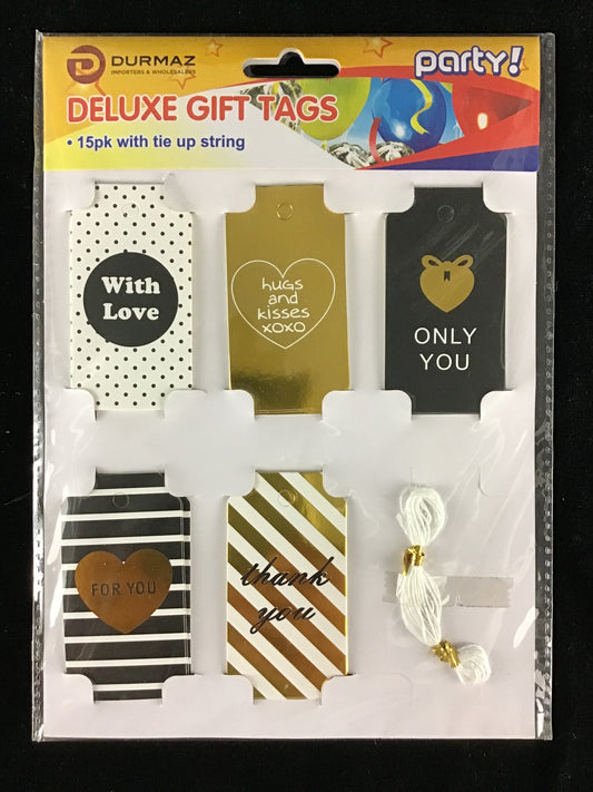 Deluxe Gift Tags 15pk - With Love - Pack #2