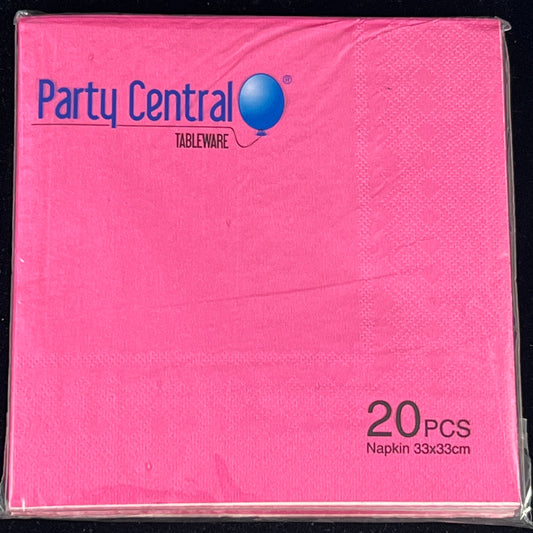 Napkins - Hot Pink - 20 pc - 33cm x 33cm