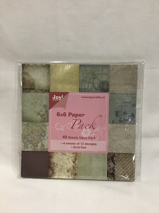 Scrapbooking Value Paper Pack #1 - 48 sheets - 15.2x15.2cm