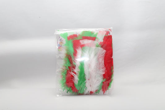 Porta Craft - Craft Feathers Red/White/Green Colours 10g