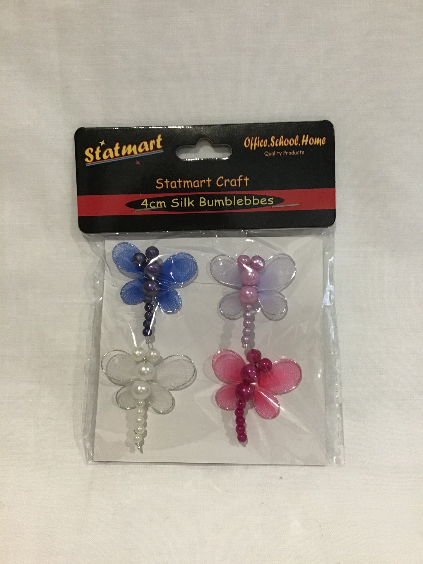 Silk Bumblebees - 4 Colours - length 4cm