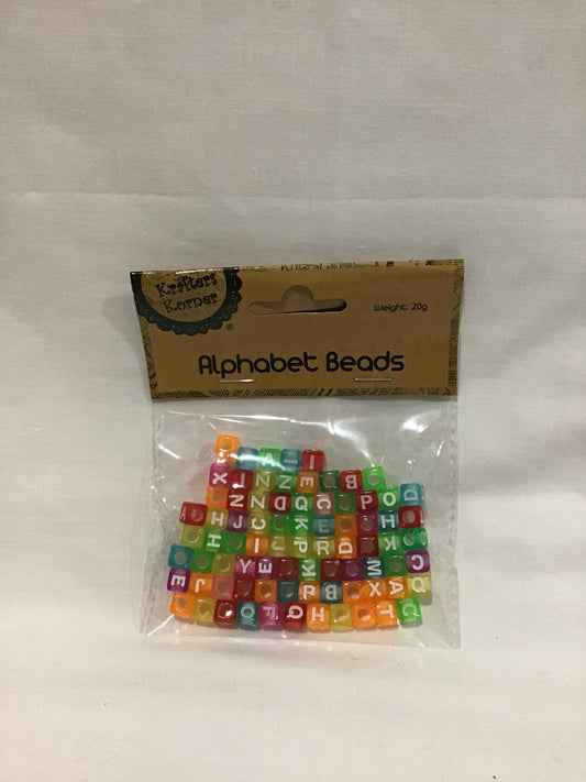 Alphabet Beads - 20g - Approx 80