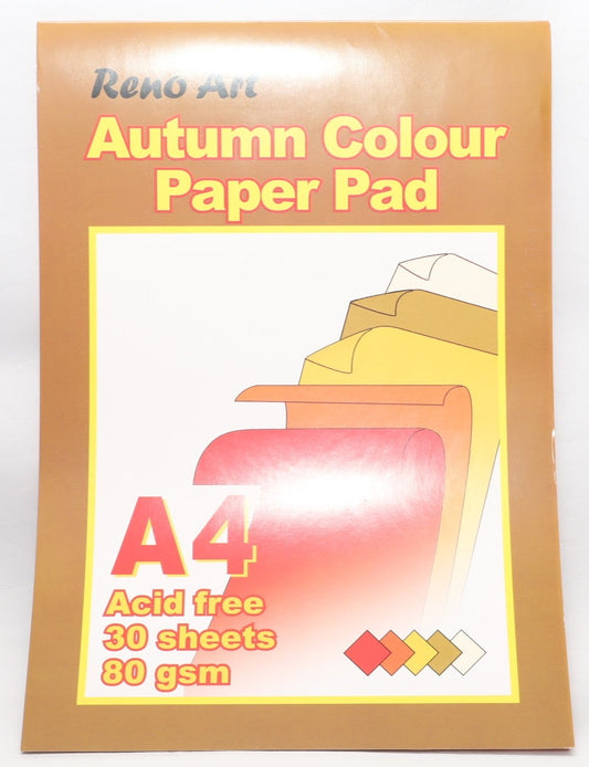 Autumn  A4 Colour Paper Pad 30 Sheets 80 gsm