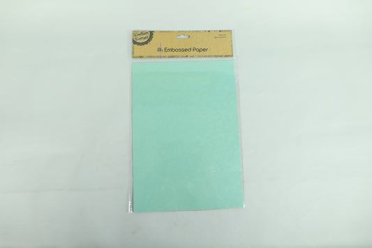 A4 Embossed Paper - Mint- Pack of 6