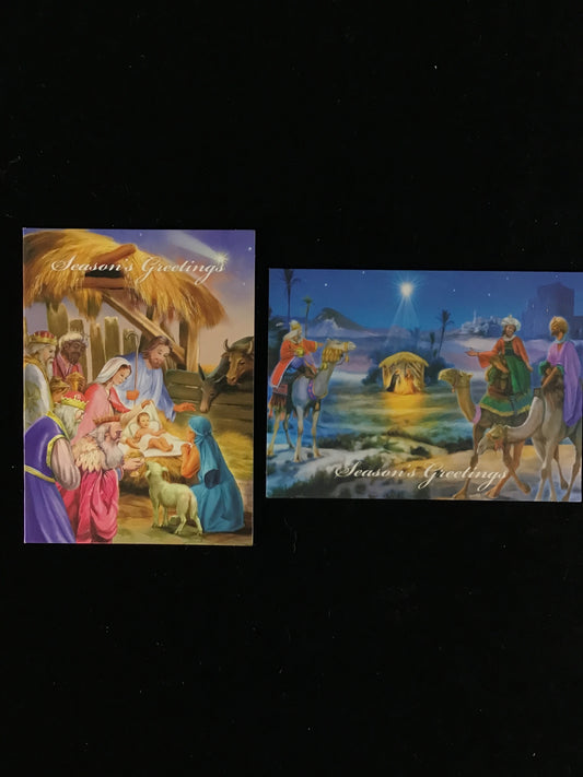 Religious Christmas Cards #1 - 2 Designs - 10 pack