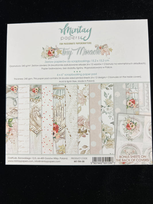 Tiny Miracle Paper Pad - 24x Double sided sheets - 15.2x15.2cm