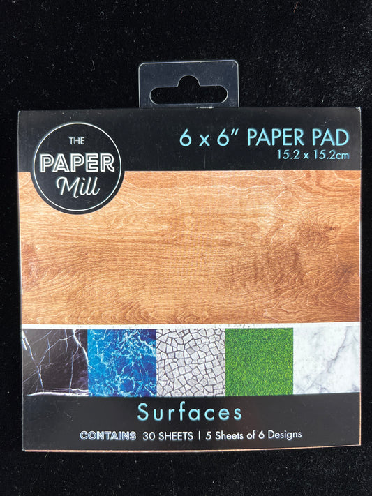 Scrapbooking Paper Pad - Surfaces - 30 sheets - 15.2x15.2cm