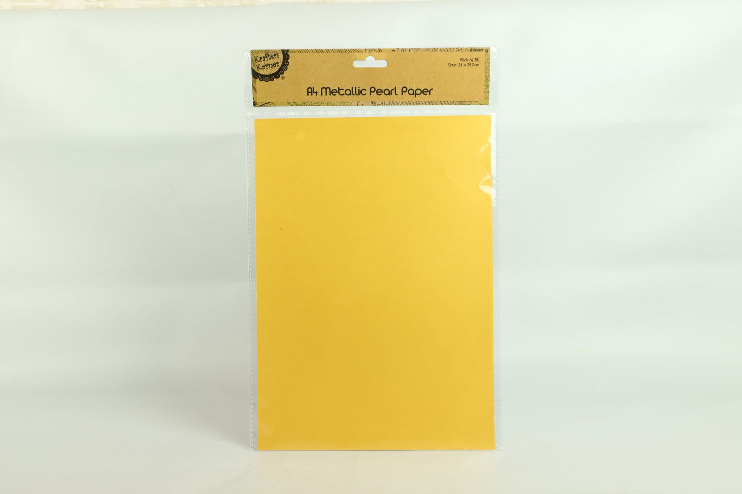 Craft Metallic A4 Pearl Paper 10pk - Yellow