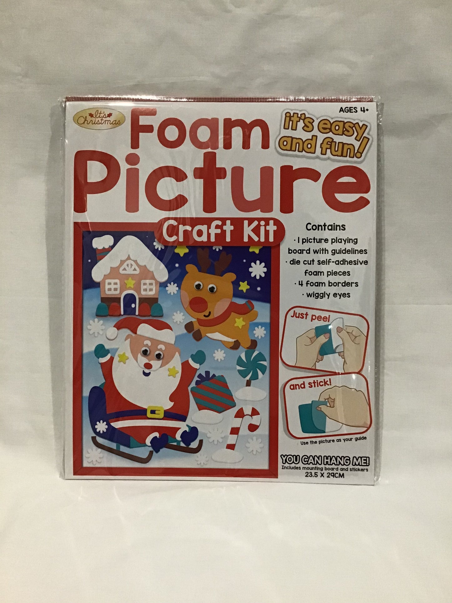 It’s Christmas Foam Picture Craft Kit - Santa/Reindeer - Peel and Stick