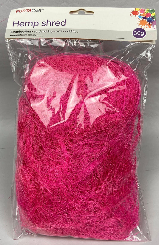 Hemp Shred - 30g - Hot Pink