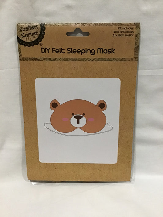 DIY Felt Sleeping Mask - Bear - Makes 1