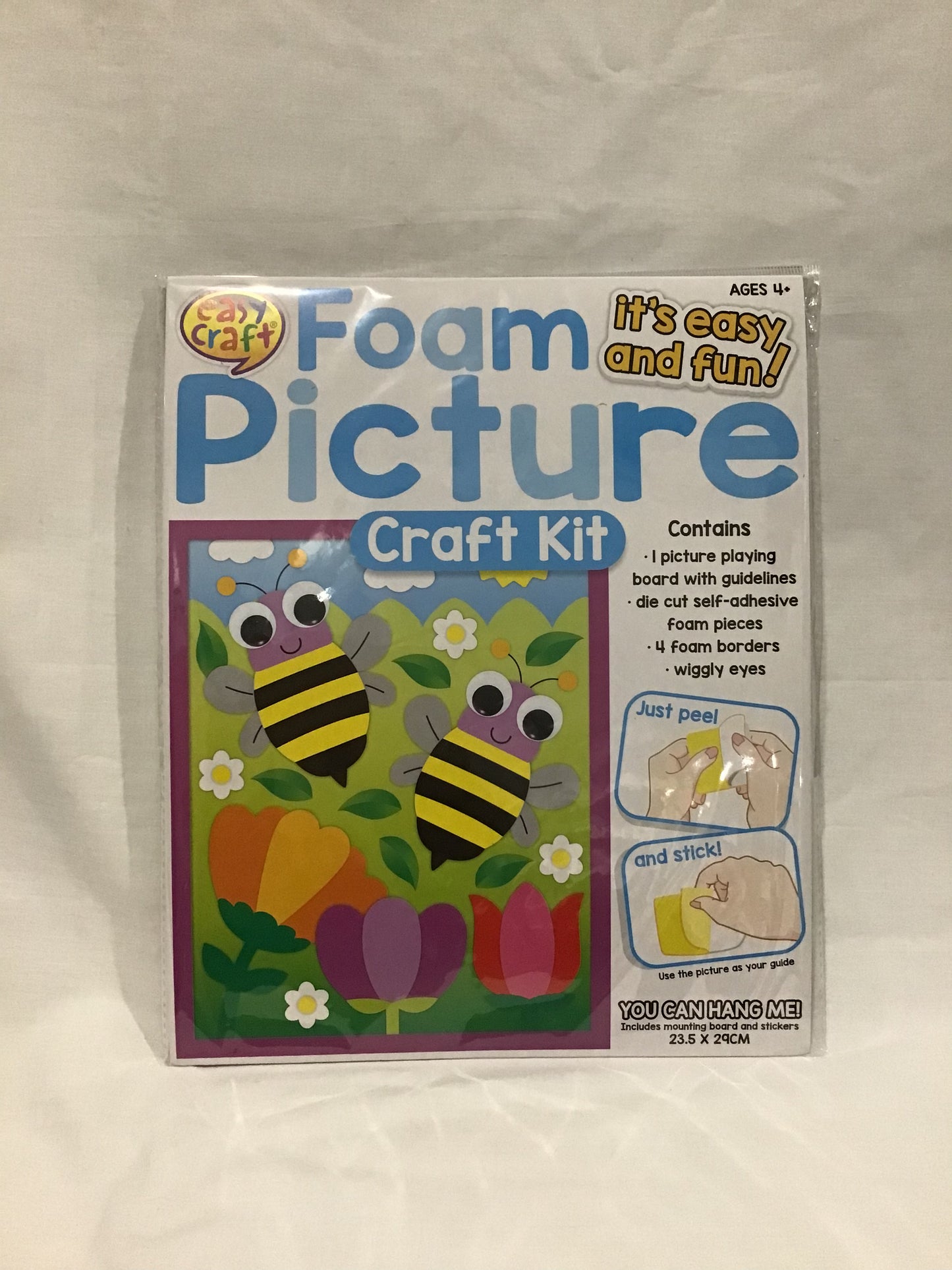 Easy Craft Foam Picture Craft Kit - Bees - Peel and Stick