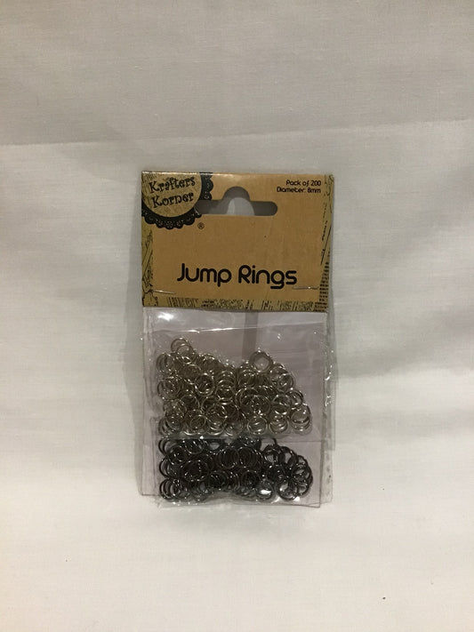 Jump Rings - Silver & Dark Grey 200pk
